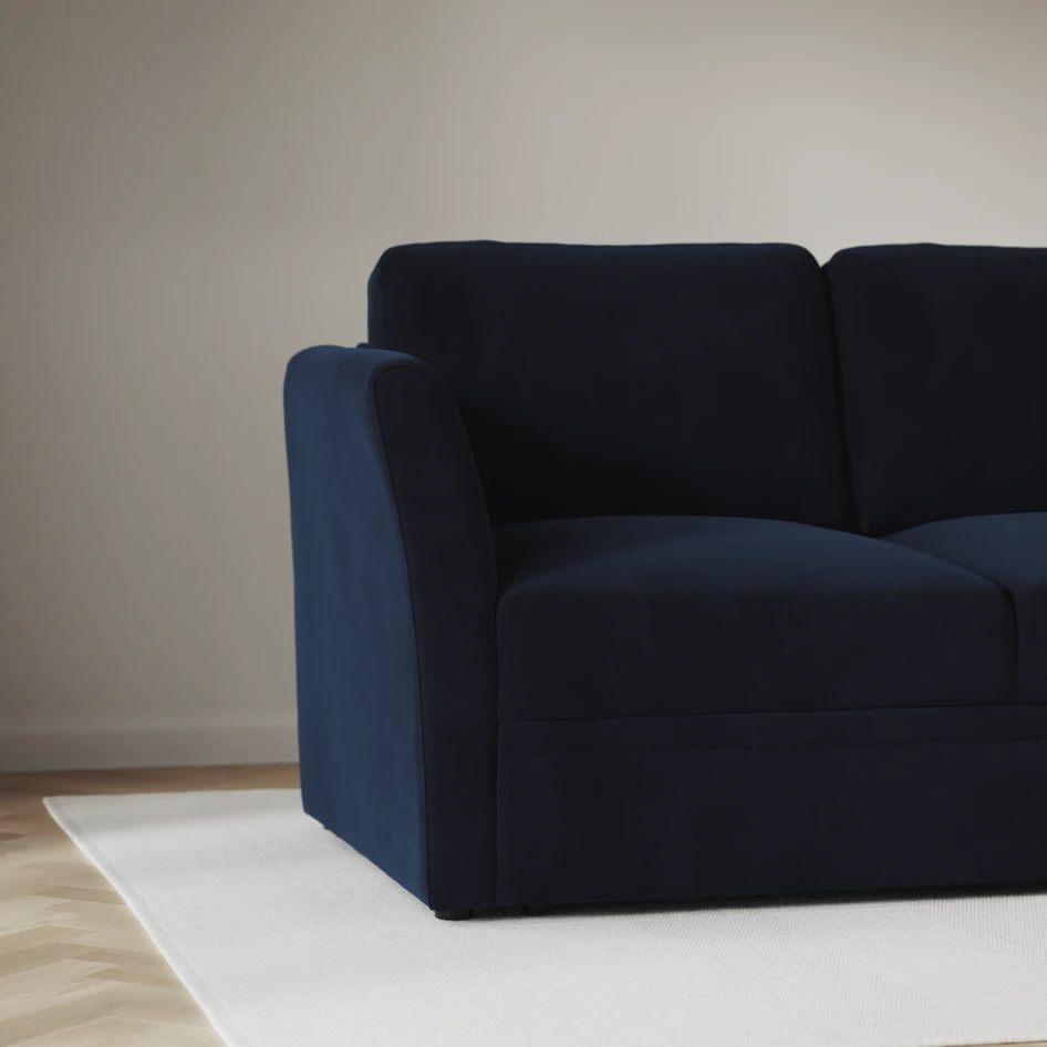 Öland - Bäddsoffa 3-sits, längsbäddad - Blå