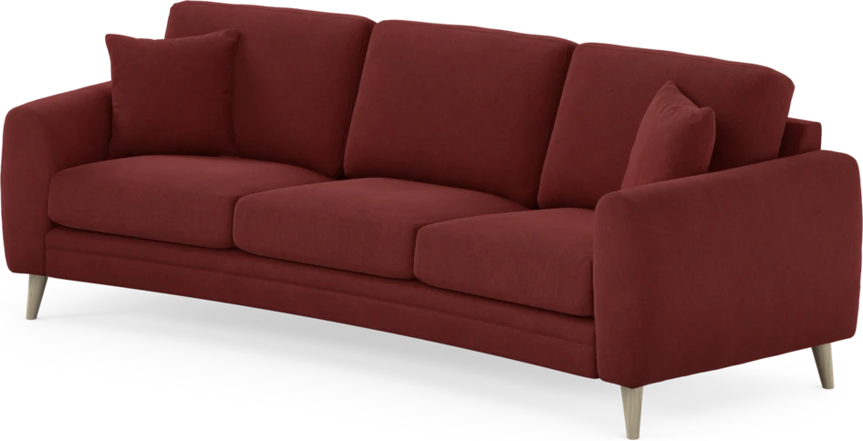 Eden - 3-sits soffa svängd - Röd