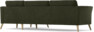 Bridge - 3-sits soffa med schäslong höger - Grön