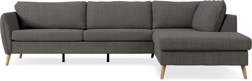 County - 2,5-sits soffa med divan höger - Grå