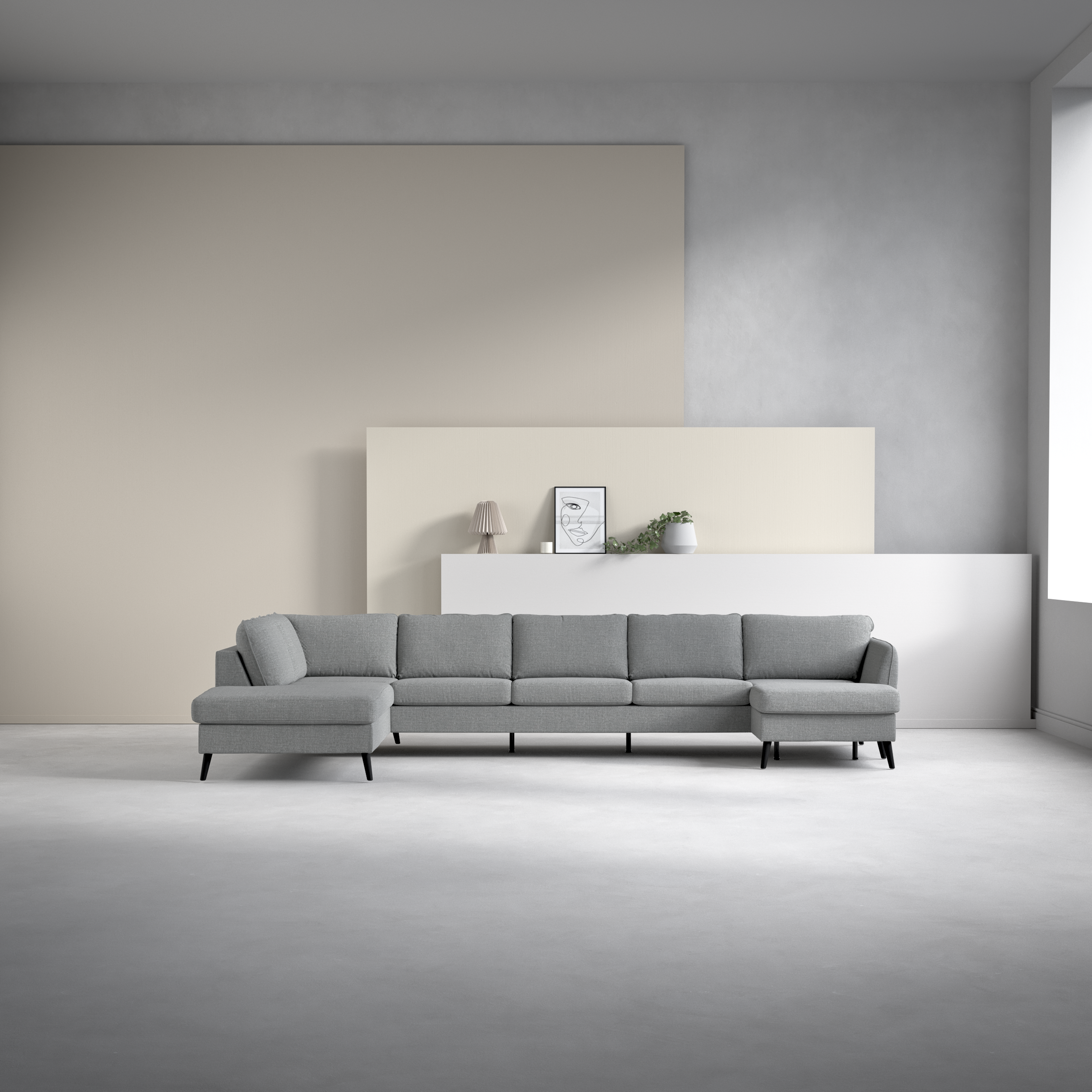 County - 4-sits soffa med divan vänster och schäslong höger - inspiration