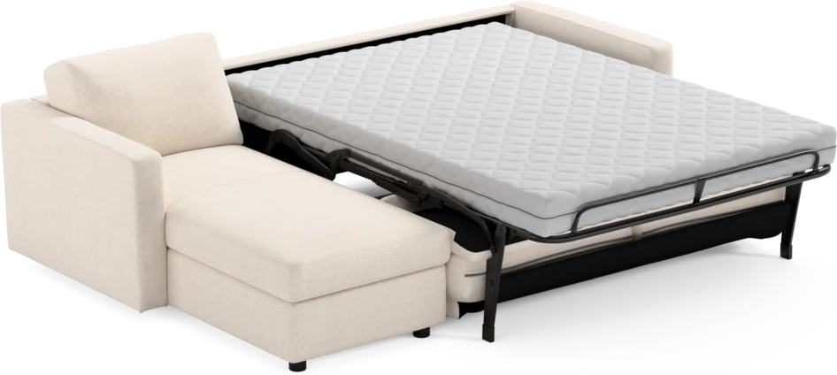 Lindö - Bäddsoffa 2,5-sits med schäslong, vändbar - Vit
