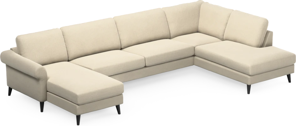 Bridge - 3-sits soffa med schäslong vänster och divan höger - Beige