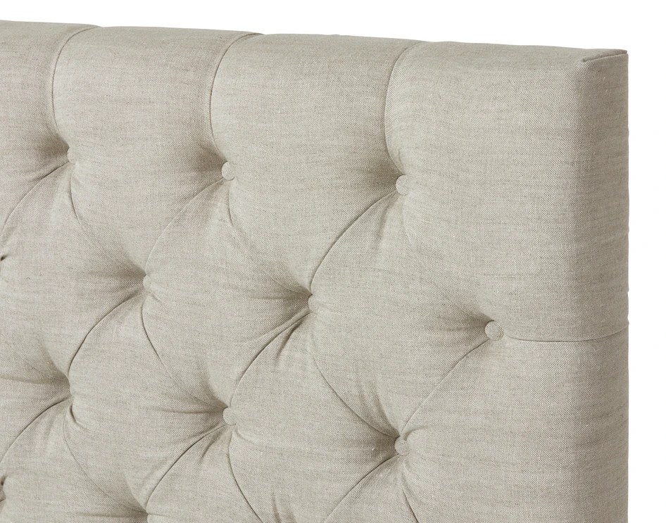 Avon L pikerad - Sänggavel, B 90-140 cm - Beige