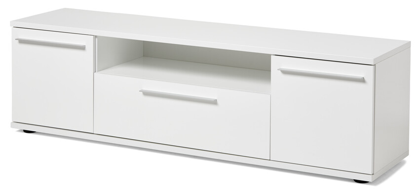 Alfredo - Tv-bänk, B 158 cm - Vit