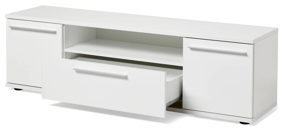Alfredo - Tv-bänk, B 158 cm - Vit