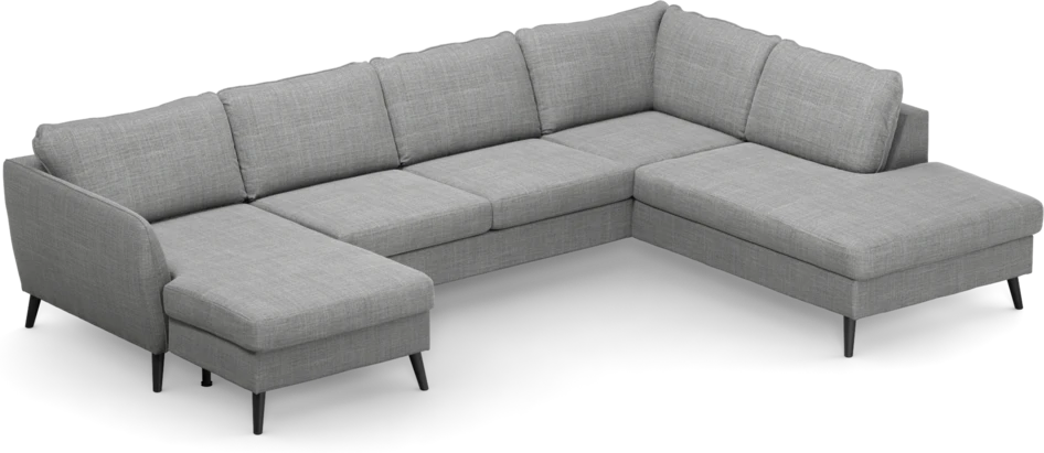County - 3-sits soffa med schäslong vänster och divan höger - Grå