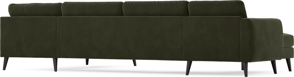 Bridge - 3-sits soffa med schäslong vänster och divan höger - Grön