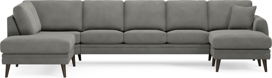 Eden - 3-sits soffa med divan vänster och schäslong höger - Grå