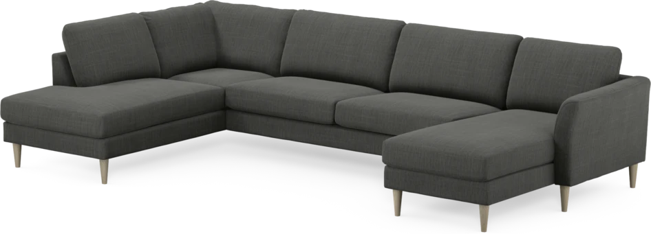 Bridge - 3-sits soffa med divan vänster och schäslong höger - Grå