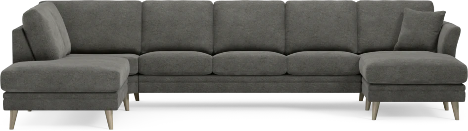 Eden - 3-sits soffa med divan vänster och schäslong höger - Grå