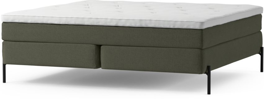 Delux Sense - Kontinentalsäng, dubbelsäng med bäddmadrass och sängben