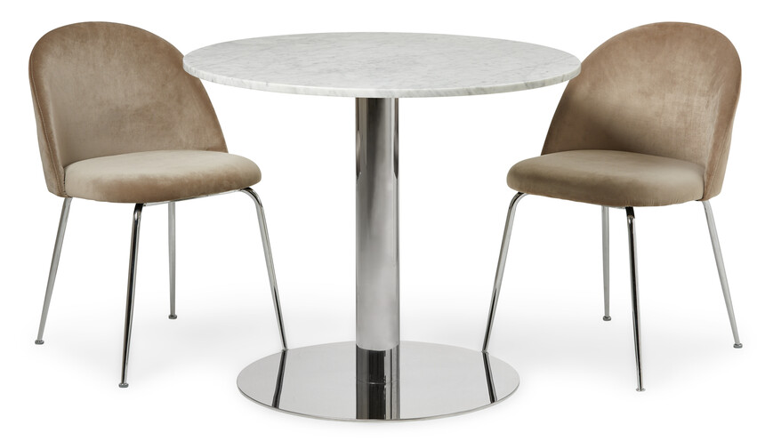 Tiffany - Matgrupp med 2 stolar Kiwi - Beige