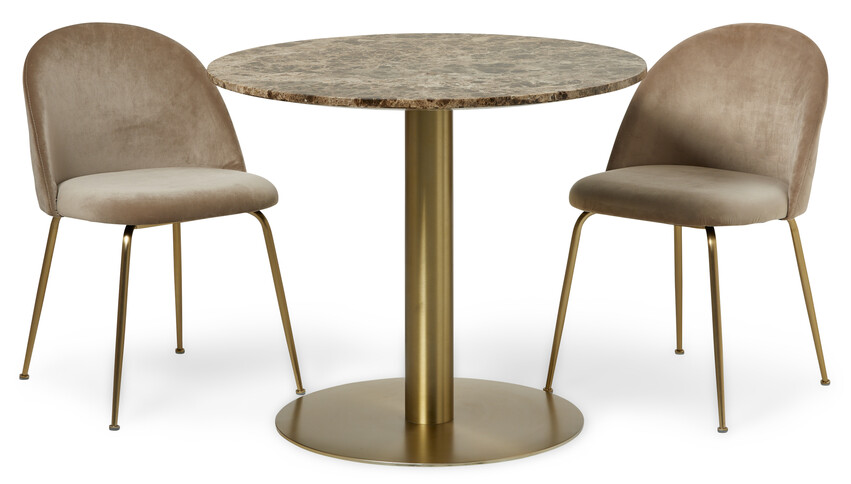 Tiffany - Matgrupp med 2 stolar Kiwi - Beige