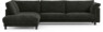 Cherrie - 3-sits soffa med divan vänster, fast klädsel - Svart