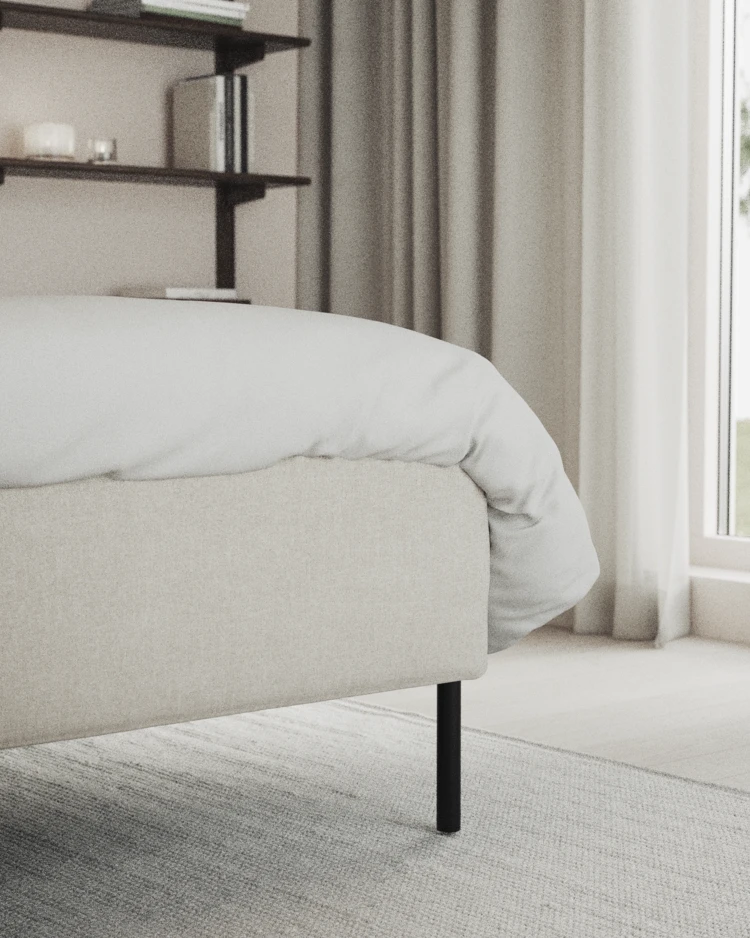 Delux Sense - Kontinentalsäng, enkelsäng 120 cm med bäddmadrass och sängben - inspiration