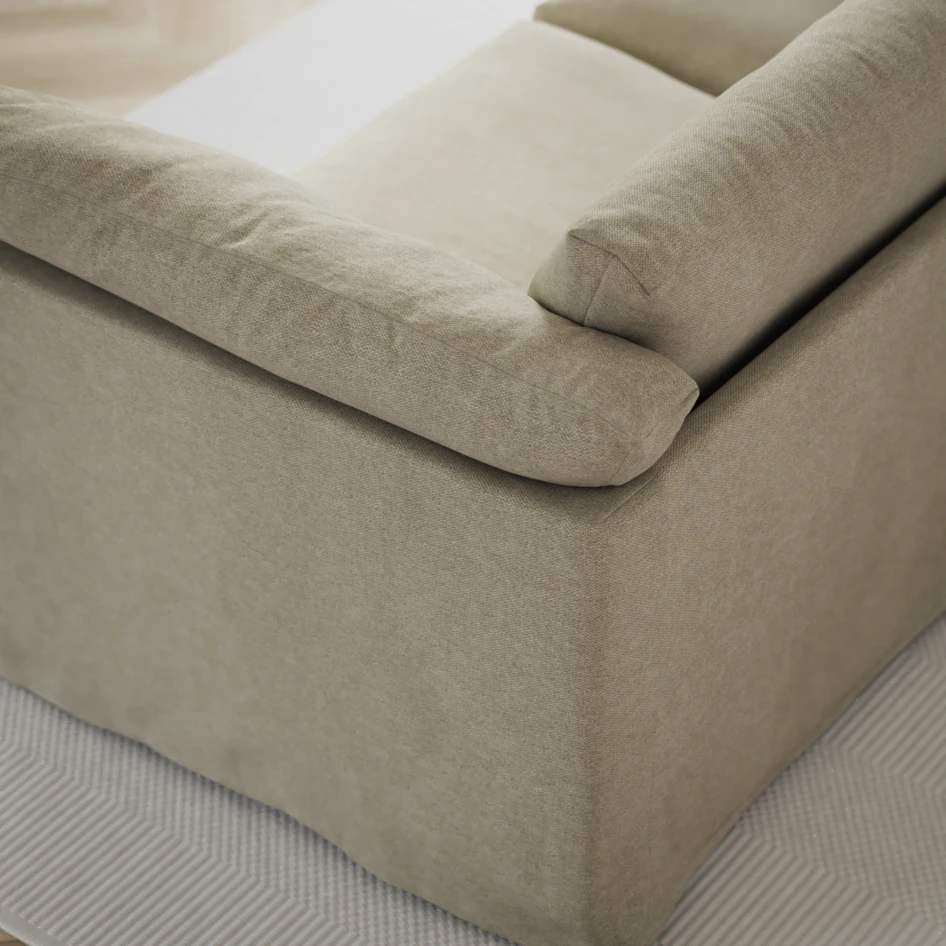 Cherrie - 2,5-sits soffa med kappa - Beige