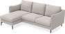 Madison Lux - 2-sits soffa med schäslong vänster - Grå