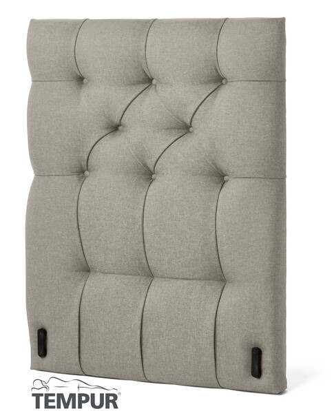 Promise pikerad L - Sänggavel, 80-210 cm - Beige