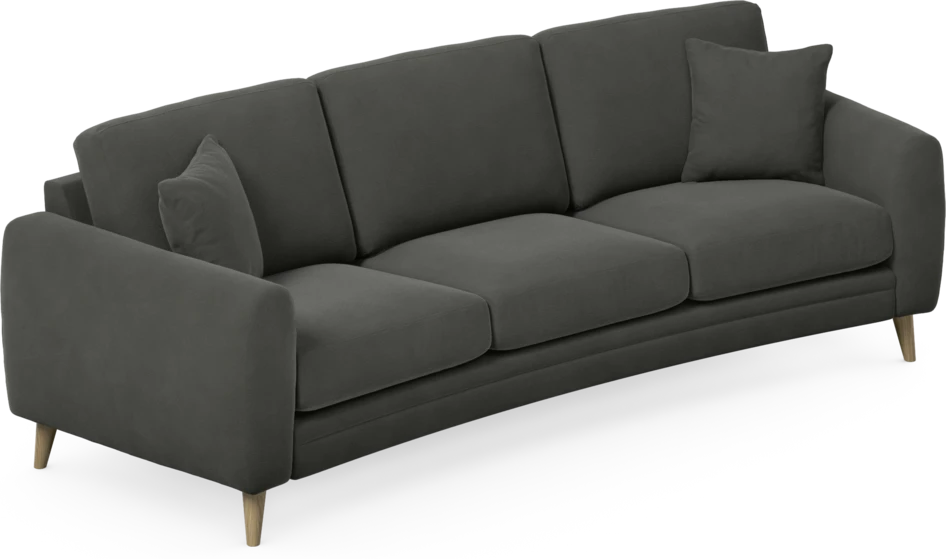 Eden - 3-sits soffa svängd - Grå