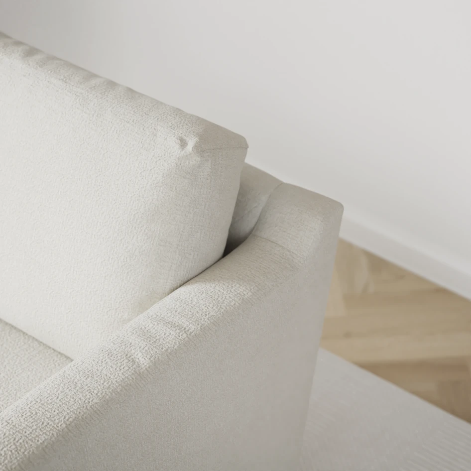 Friday - Hörnsoffa, 3+2-sits med schäslong vänster - Vit