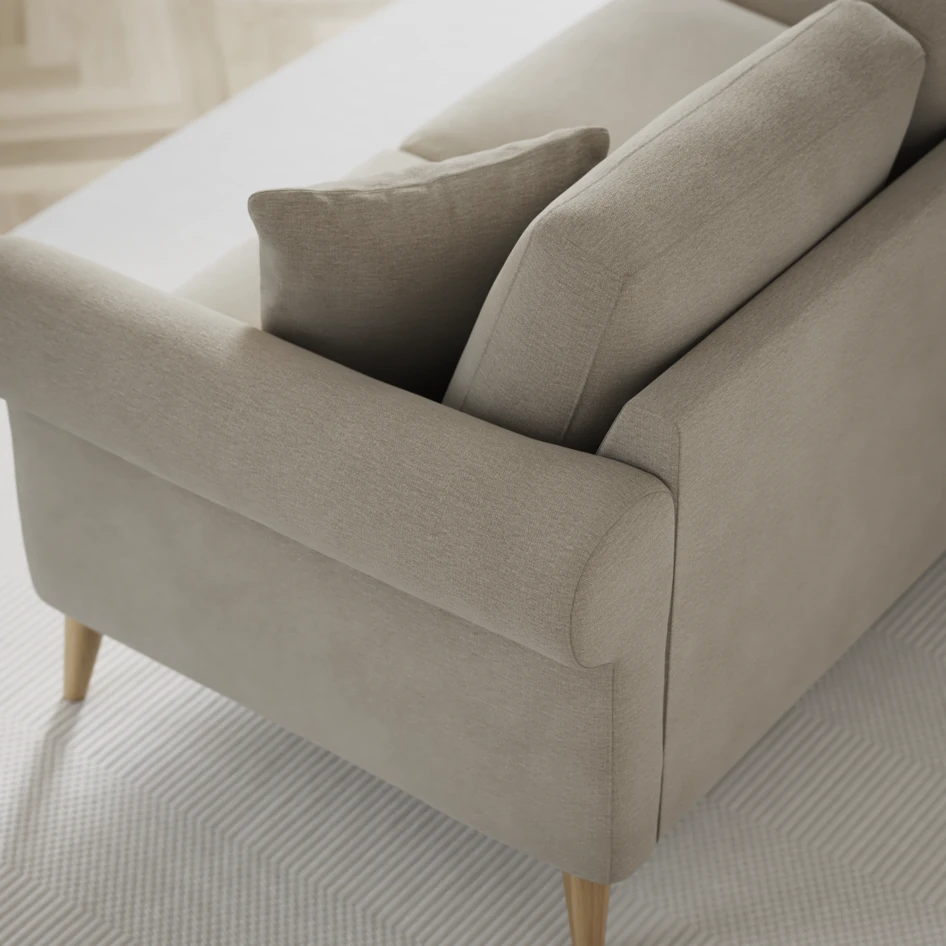 Eden - 3-sits soffa svängd - Brun