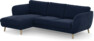 Madison Lux - 2-sits soffa med schäslong vänster - Blå