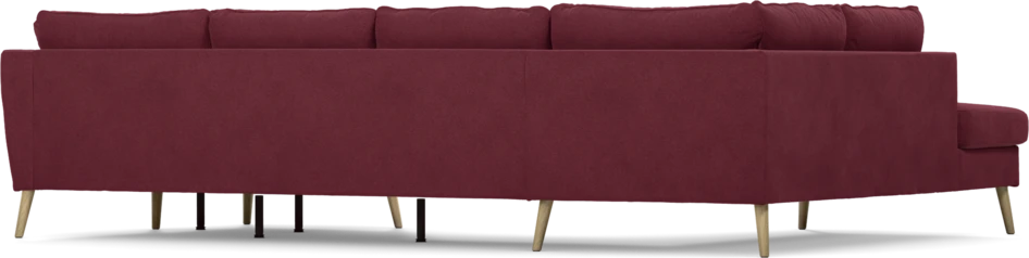 County - 3-sits soffa med divan vänster och schäslong höger - Röd