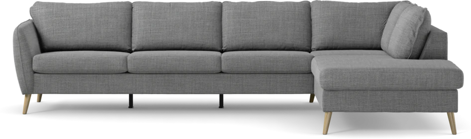 County - 3-sits soffa med divan höger - Grå