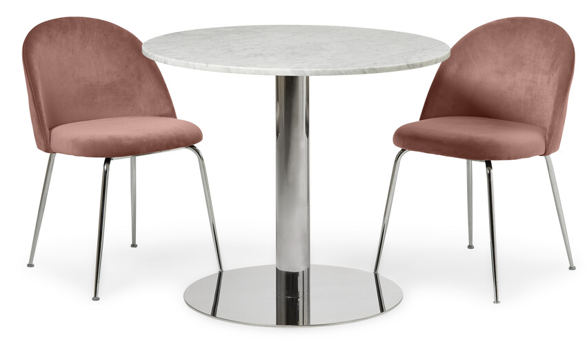 Tiffany - Matgrupp med 2 stolar Kiwi - Rosa
