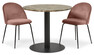 Tiffany - Matgrupp med 2 stolar Kiwi - Rosa