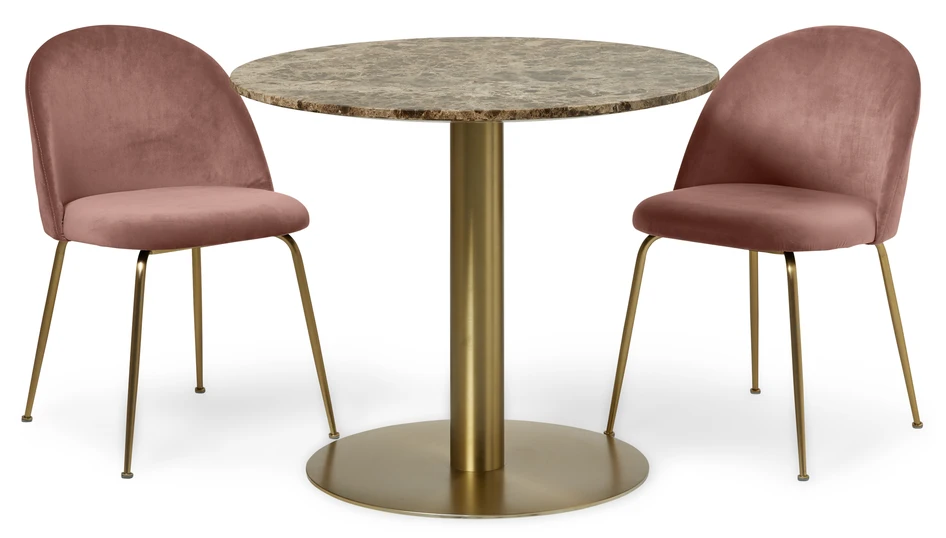 Tiffany - Matgrupp med 2 stolar Kiwi - Rosa