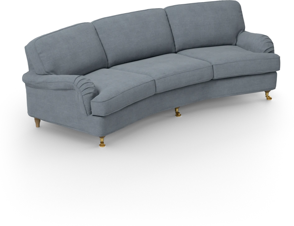 Oxford - 3-sits soffa svängd - Blå