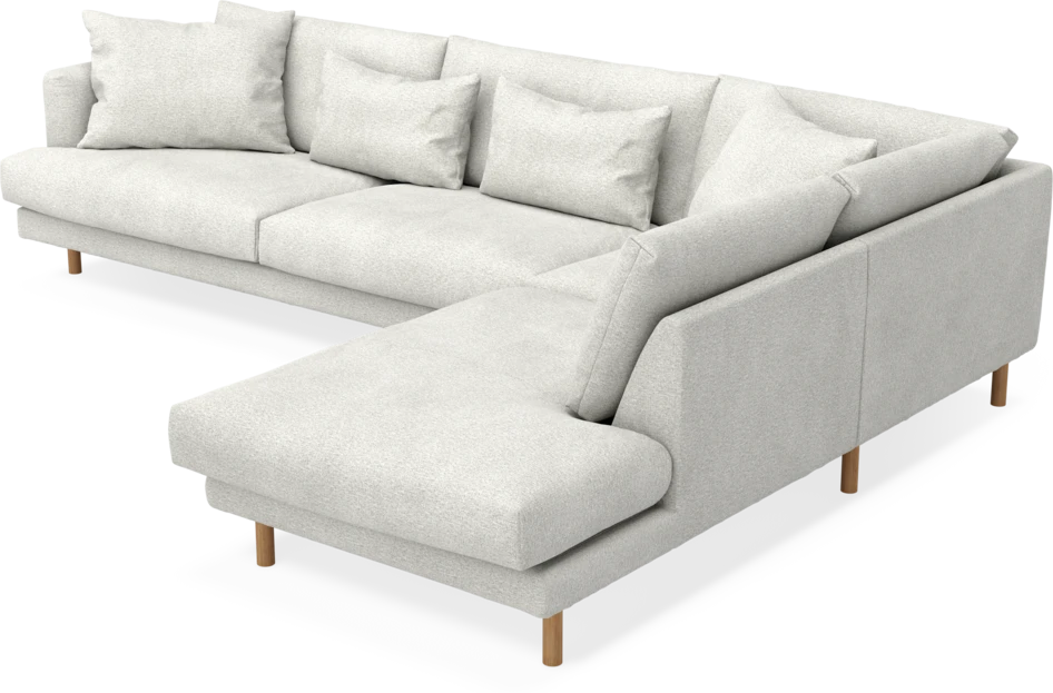 Harper - 3-sits soffa med divan höger - Vit