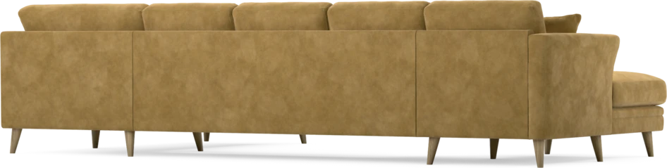 Eden - 3-sits soffa med schäslong vänster och divan höger - Gul