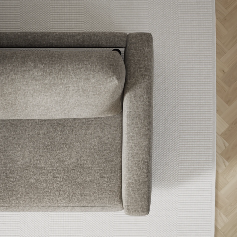 Lindö - Bäddsoffa 2,5-sits med schäslong, vändbar - Grå