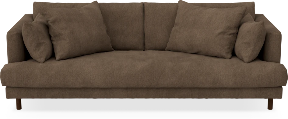 Harper - 3-sits soffa, hel dyna - Brun