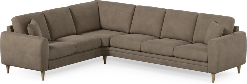 Eden - Hörnsoffa, 2+3-sits - Brun