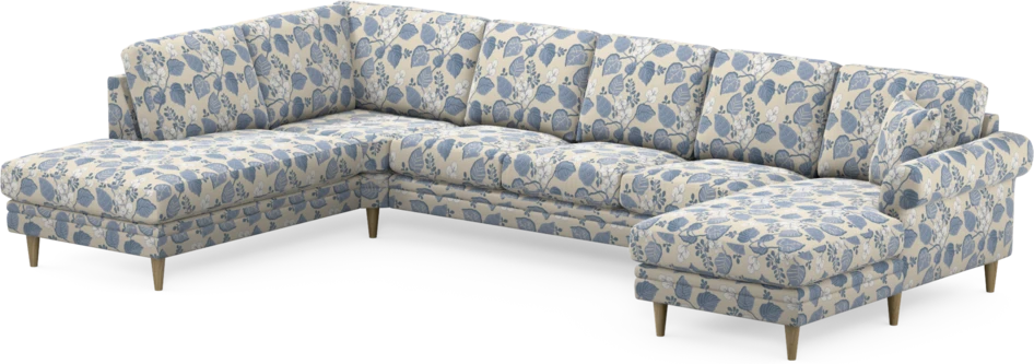 Eden - 3-sits soffa med divan vänster och schäslong höger - Flerfärgad