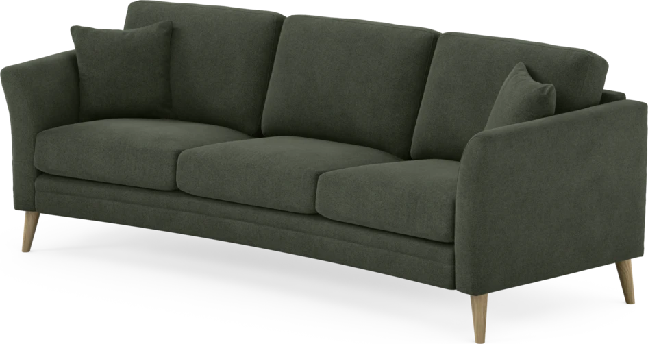 Eden - 3-sits soffa svängd - Grön