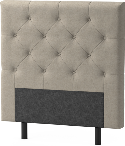 Delux Pikerad Låg - Sänggavel, 90-210 cm - Beige