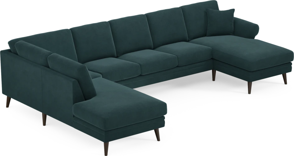 Eden - 3-sits soffa med divan vänster och schäslong höger - Blå