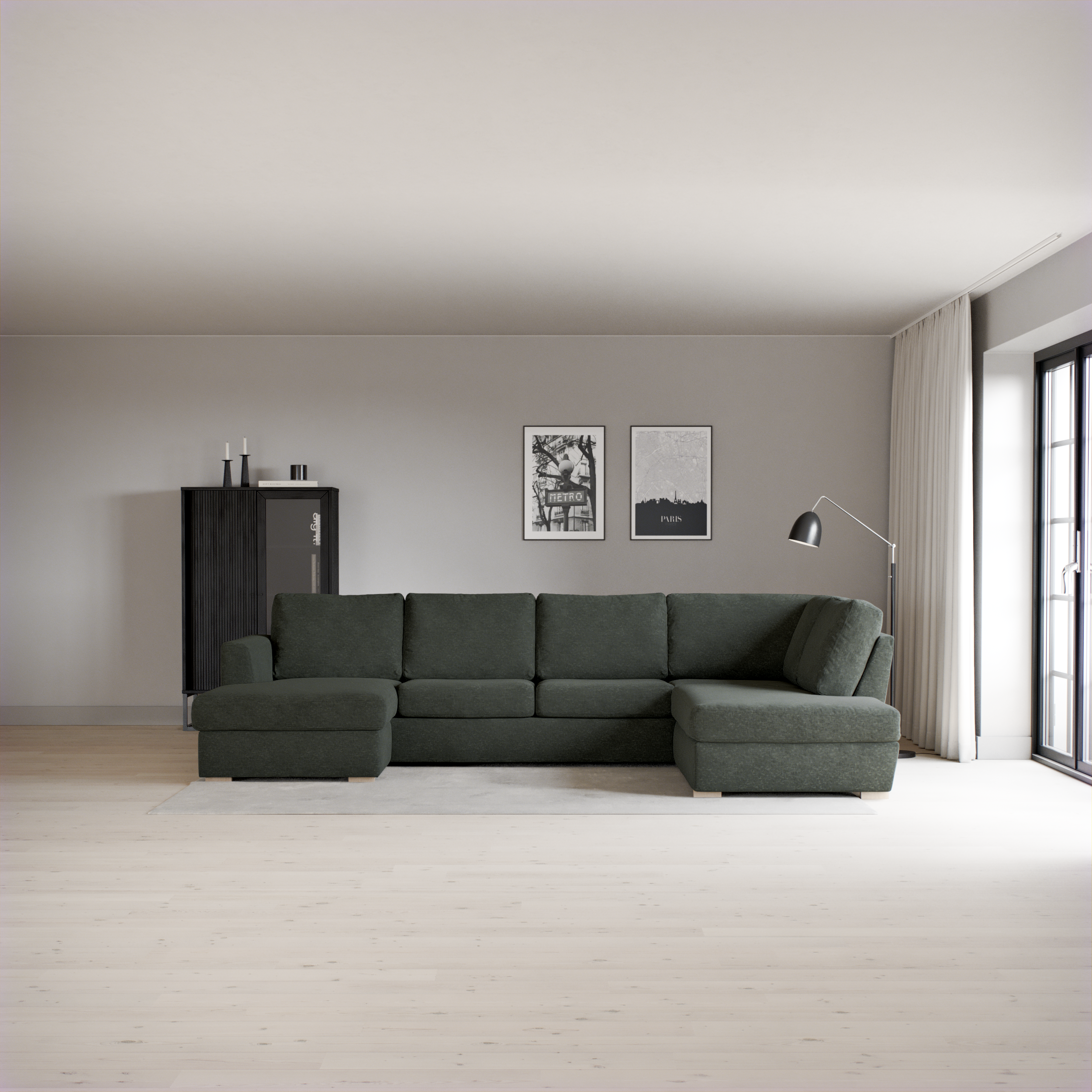 Friday - 3-sits soffa med schäslong vänster och divan höger - inspiration