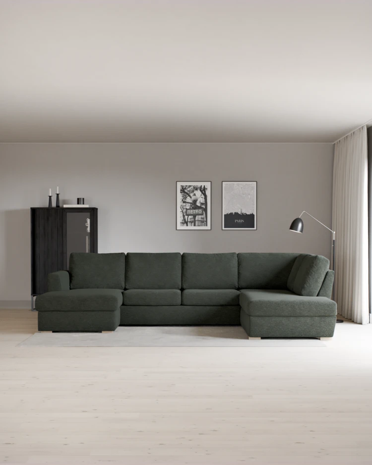 Friday - 3-sits soffa med schäslong vänster och divan höger - inspiration