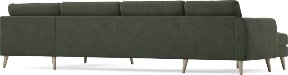Bridge - 3-sits soffa med schäslong vänster och divan höger - Grön