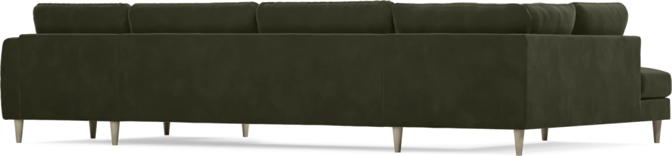 Bridge - 3-sits soffa med divan vänster och schäslong höger - Grön