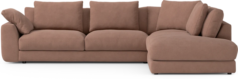 Amie - 3-sits med divan höger - Rosa