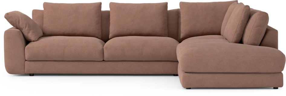 Amie - 3-sits med divan höger - Rosa
