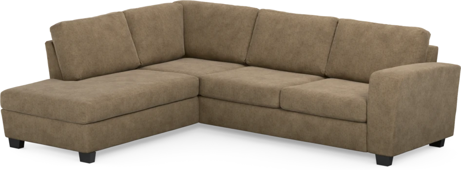 Friday - 2,5-sits soffa med divan vänster - Brun