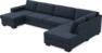Nevada - 4-sits soffa med schäslong vänster och divan höger - Blå